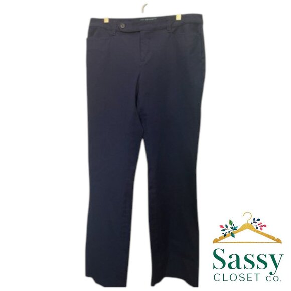 LAUREN RALPH LAUREN Adelle Women's Dark Blue Trousers - Picture 1 of 4